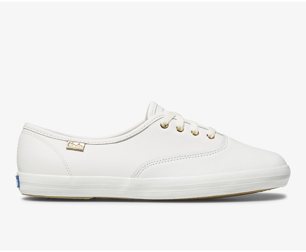 Tenis Keds Mujer Blancos - Champion Luxe Cuero - 7492-GFXAY